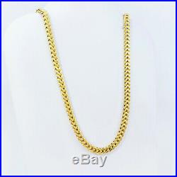 Genuine 22K Solid Gold Chain Necklace Franco 19.75 Lobster Claw Hallmarked 22K