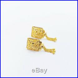 Genuine 22K Solid Gold Earrings Stud Dangler Hallmarked 916 Gorgeous and Unique