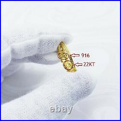 Genuine 22K Solid Gold RING Size US 7.5 Women Hallmarked 916 22KT Handcrafted