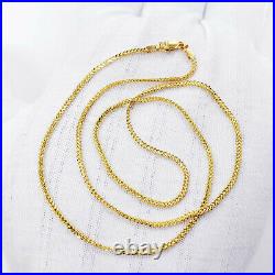 Genuine 22K Solid Yellow Gold Chain Necklace Franco 18 Lobster Clasp Stamp 916