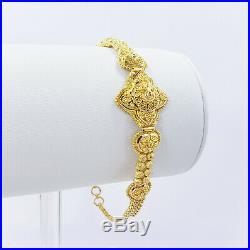 Genuine 22K Solid Yellow Gold Women Bracelet 6.75-7.5 Stunningly Handcrafted