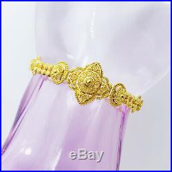 Genuine 22K Solid Yellow Gold Women Bracelet 6.75-7.5 Stunningly Handcrafted