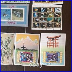 Great Lot Of Ajman Sheets And Souvenir Sheets Stamps Space, Cats, Cars And More