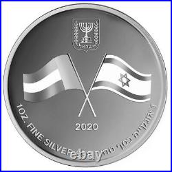 Israel & United Arab Emirates Uae Peace Agreement Medal 2020 Silver Coin