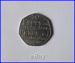 Johnsons Dictionary Rare 50p Coin (circulated)