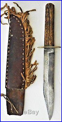 Joseph Allen & Sons Large 7 Blade Bowie Sheffield, England, Circa Late 1800s