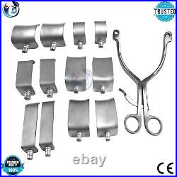 Kolbel Retractor Complete Set With 12 Blades, German Surgical Orthopedic Retrctor