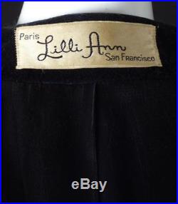 LILLI ANN-1950s Black Wool Coat, Size-8/10