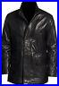 Men’s Black Trench Winter Coat Real Sheepskin Leather Jacket