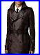 Men’s Brown Leather Trench Coat New Style Vintage Jacket
