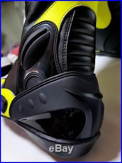 Moto Gp VR Rossi 46 Motorbike Racing Custom Leather Protective Boot Shoes