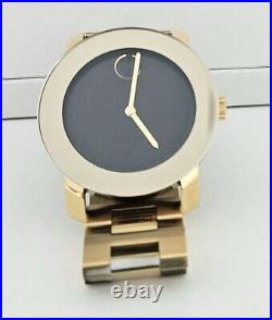 Movado Bold Black Dial Gold Tone Men's Watch Model UAE 6052M