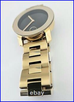 Movado Bold Black Dial Gold Tone Men's Watch Model UAE 6052M