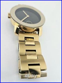 Movado Bold Black Dial Gold Tone Men's Watch Model UAE 6052M