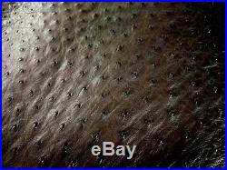 NEW Grade A 100% Genuine Ostrich Skin Finished Leather (Black) (17 Sqft)