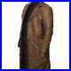 NEW Leather Trench Coat Long Coat For Men Genuine Sheepskin Full Length Jacket