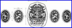 NWA Television Wrestling Championship Belt 4mm Plates