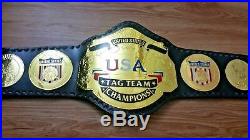 NWA US TAG TEAM CHAMPIONSHIP BELT. ADULT SIZE (2mm plates)