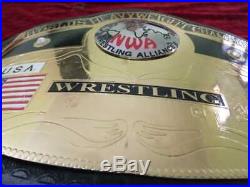 NWA World Heavyweight Championship Wrestling Belt Adult Size 2mm/4mm plates