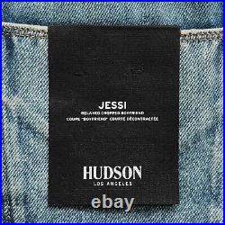 New HUDSON Jeans Women's 27 Blue Overshadow JESSI Ripped Relaxed Boyfriend nwt