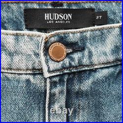 New HUDSON Jeans Women's 27 Blue Overshadow JESSI Ripped Relaxed Boyfriend nwt