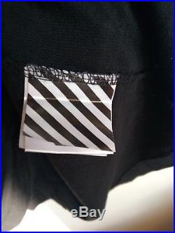 OFF WHITE by Virgil Abloh Black with Classic Stripe Graphics on Back Tee Rare