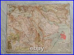 Ottoman 1893 Map Saudi Arabia Dubai Qatar Kuwait United Arab Emirates Oman Egypt