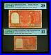 Pair of Persian Gulf Note 1 & 10 Rupees (1957-1959) PMG Graded VF