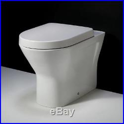RAK Resort Standard Rimless WC Back To Wall Toilet Pan Including Soft Close Seat