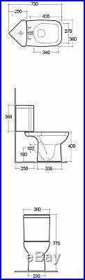 Rak Origin Corner Close Coupled Toilet Space Saving WC Set + RAK Soft Close Seat
