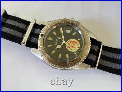 Rare Epos United Arab Emirates Military Diver Black Dial Auto Man's Watch