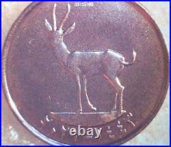 Rare Error United Arab Emirates 2022 25 FILS Coin Gazelle extra/extended tail