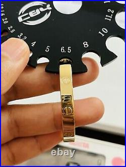 Real 18K 750 Fine Yellow UAE Gold Womens Bracelet Bangle 6-6.5 16cm 11g 6.5mm