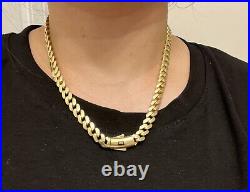 Real Solid Gold 18k Monaco Necklace (unisex) Size 18long, 10mm, 25.76 Grams