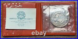 SHARJAH UAE SILVER 10 RIYALS 1970 Commemorative SIMON BOLIVAR ORIGINAL PACKAGE