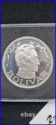 STATE of SHARJAH 1970, SIMON BOLIVAR, SILVER in PROOF, 10 S. RIYALS