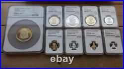 Sharjah 1970 Gold 5coin & Silver 4coin Proof Full Set