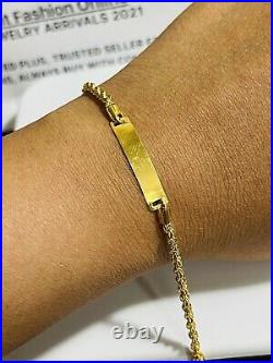 Solid New 22K Yellow Saudi Gold Fine 916 Babies Kids Bracelet 6.5 long 3mm 3.2g