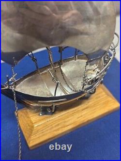 Solid Silver Sailing Ship Boat United Arab Emirates 925 Silver Not Scrap