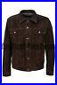 Trucker Men’s Brown Suede Classic Real Leather Jacket