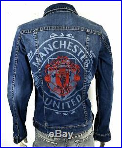 True Religion Manchester United $269 Men's Embroidered Denim Jacket 101665