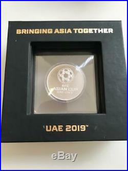 UAE 2019 ASIAN CUP AFC 50 Dhs Silver Proof Coin RRR