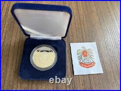 UAE 30 HH Shaikh Zayed Bin Sultan Al-Nahyan Silver 50 Dirhams 1996 PROOF Box COA