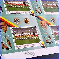 UAE Ajman PROOF Football Germany MNH Air Mail 4 Stamps Quartblock