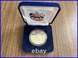 UAE National Day 25th Anniversary Silver 50 Dirhams 1996 PROOF Box COA