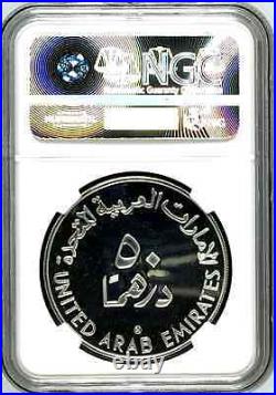UAE United Arab Emirates 1998 Silver Coin 50 Dirhams UNICEF Children NGC PF69
