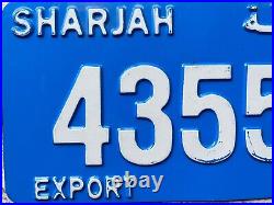 UAE United Arab Emirates Sharjah Export License Licence Number Plate 43550