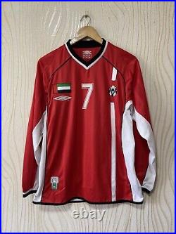 UNITED ARAB EMIRATES 2002 2003 AWAY FOOTBALL SHIRT SOCCER JERSEY UMBRO sz M #7