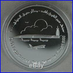 UNITED ARAB EMIRATES 50 Dirhams 2001 Silver Proof Dubai Airport