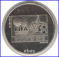 Uae United Arab Emirates Proof 50 Dirhams 2003 Km#50 Fifa Youth Championship